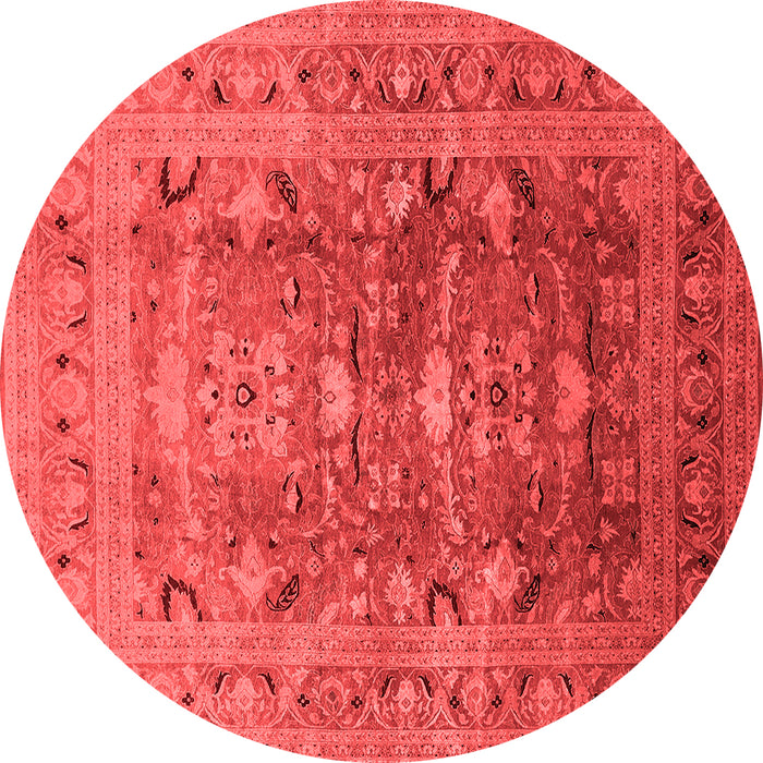Machine Washable Oriental Red Traditional Rug, wshurb675red