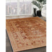 Machine Washable Industrial Modern Mahogany Brown Rug in a Family Room, wshurb675