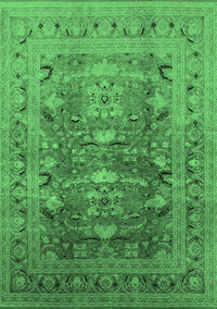 Oriental Emerald Green Traditional Rug, urb675emgrn