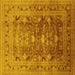 Square Oriental Yellow Traditional Rug, urb675yw