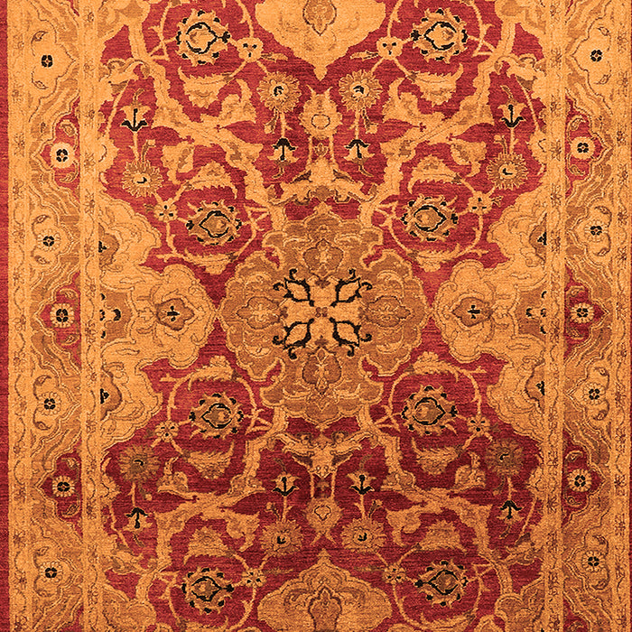 Machine Washable Oriental Orange Traditional Area Rugs, wshurb676org