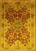 Machine Washable Oriental Yellow Traditional Rug, wshurb676yw