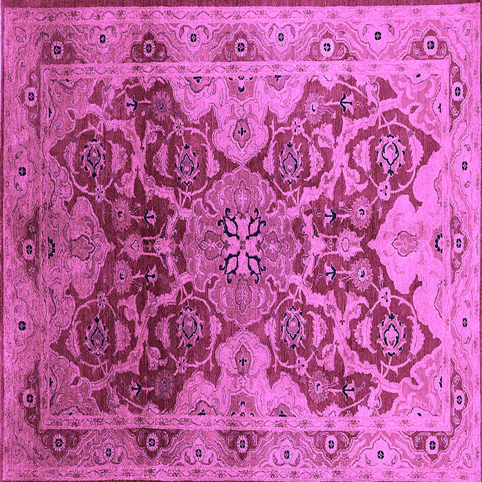 Square Oriental Purple Traditional Rug, urb676pur