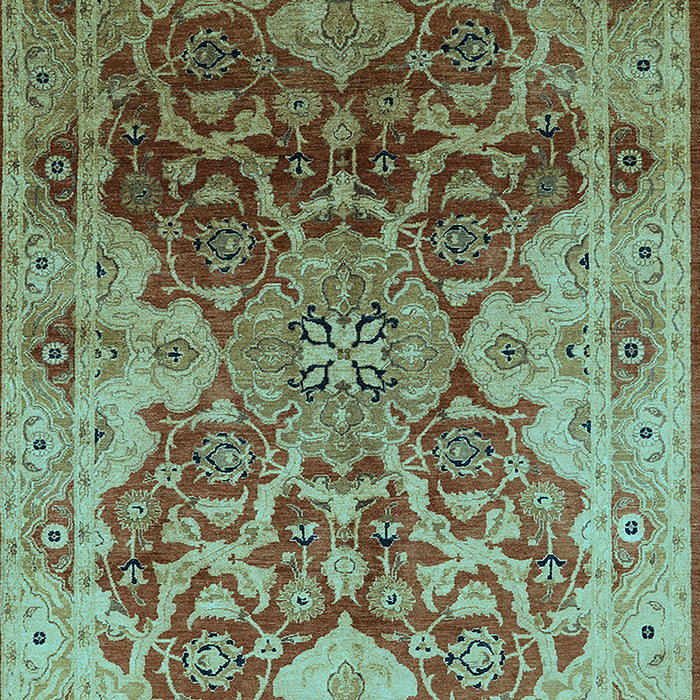 Oriental Light Blue Traditional Rug, urb676lblu