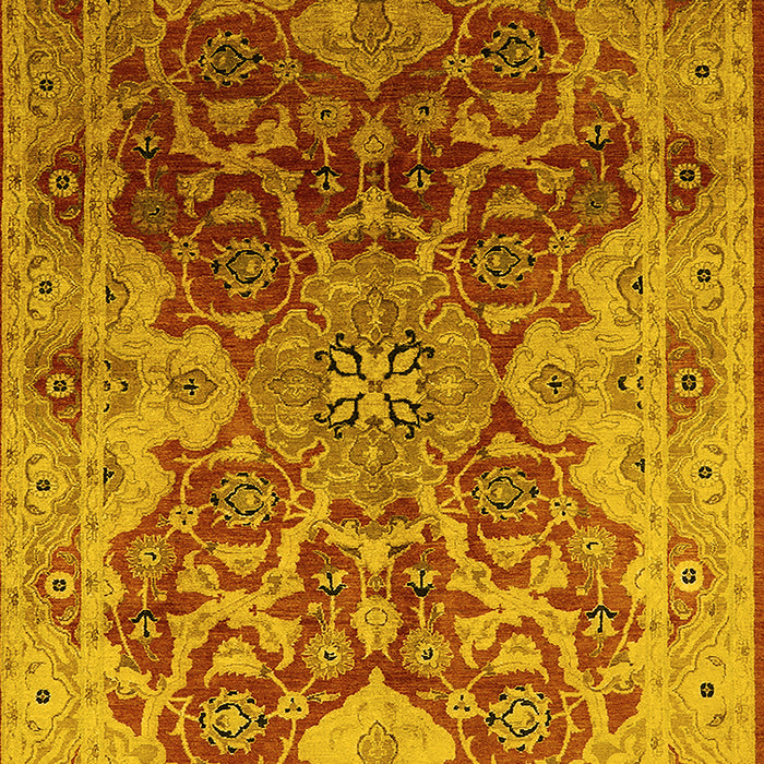 Oriental Yellow Traditional Rug, urb676yw