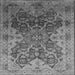 Square Machine Washable Oriental Gray Traditional Rug, wshurb676gry