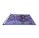 Sideview of Machine Washable Oriental Blue Traditional Rug, wshurb676blu