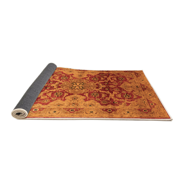 Sideview of Oriental Orange Traditional Rug, urb676org