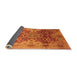 Sideview of Oriental Orange Traditional Rug, urb676org