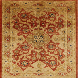 Square Machine Washable Industrial Modern Mahogany Brown Rug, wshurb676