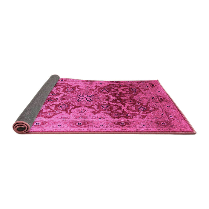 Sideview of Oriental Pink Traditional Rug, urb676pnk