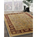 Machine Washable Industrial Modern Metallic Gold G Rug in a Family Room, wshurb677