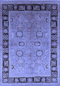 Oriental Blue Traditional Rug, urb677blu