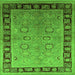 Square Oriental Green Traditional Rug, urb677grn