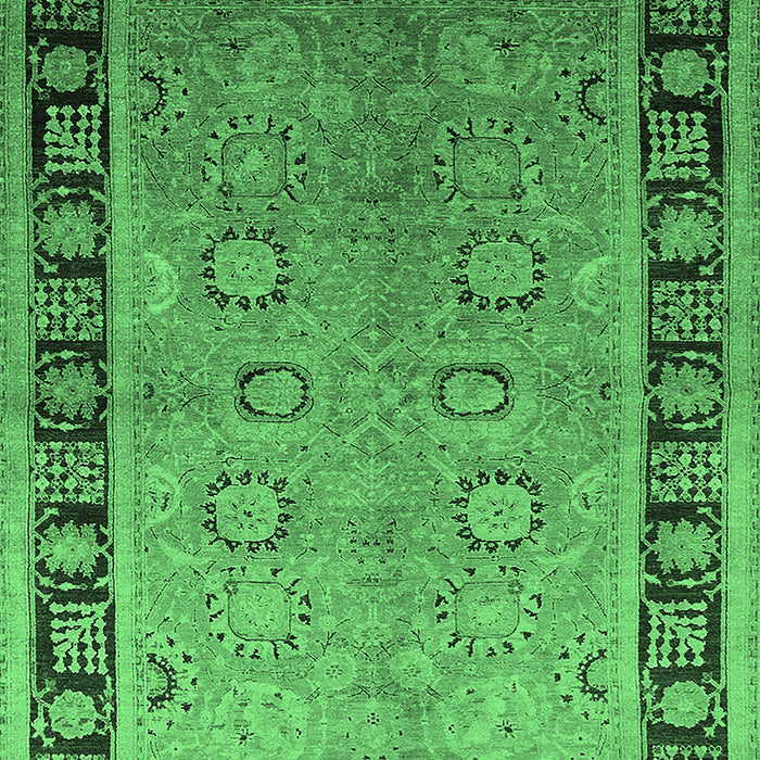 Oriental Emerald Green Traditional Rug, urb677emgrn