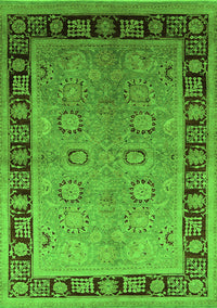 Oriental Green Traditional Rug, urb677grn