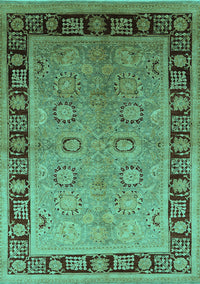 Oriental Turquoise Traditional Rug, urb677turq