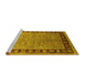 Sideview of Machine Washable Oriental Yellow Traditional Rug, wshurb677yw