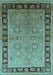 Oriental Light Blue Traditional Rug, urb677lblu