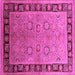 Square Oriental Pink Traditional Rug, urb677pnk