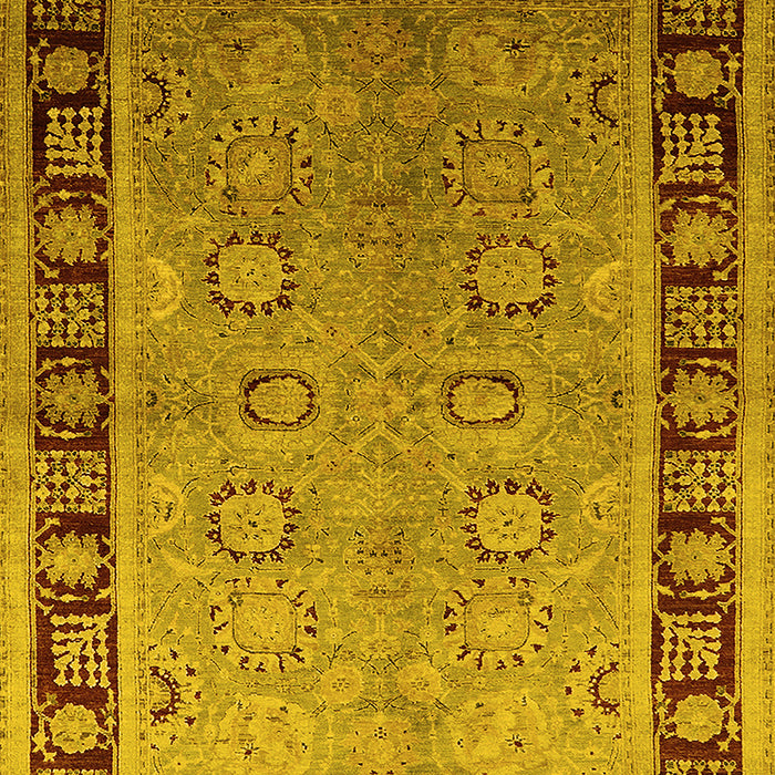 Oriental Yellow Traditional Rug, urb677yw