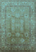 Oriental Light Blue Traditional Rug, urb678lblu