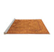 Sideview of Machine Washable Oriental Orange Traditional Area Rugs, wshurb678org