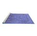 Sideview of Machine Washable Oriental Blue Traditional Rug, wshurb678blu