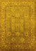 Oriental Yellow Traditional Rug, urb678yw