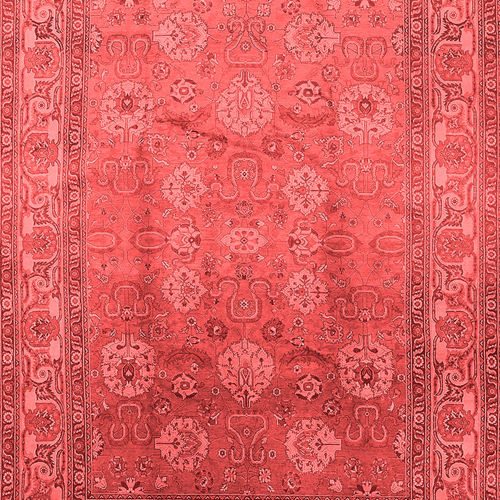 Machine Washable Oriental Red Traditional Rug, wshurb678red
