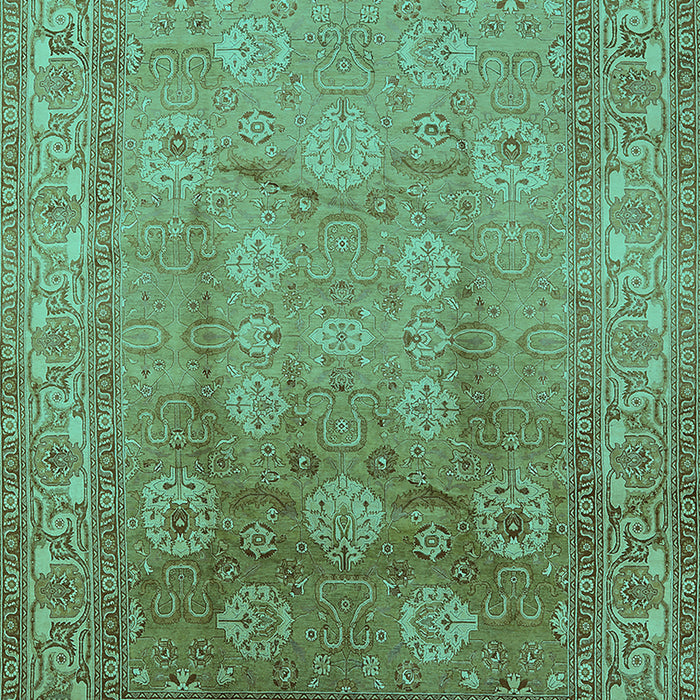 Machine Washable Oriental Turquoise Traditional Area Rugs, wshurb678turq