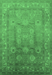 Oriental Emerald Green Traditional Rug, urb678emgrn