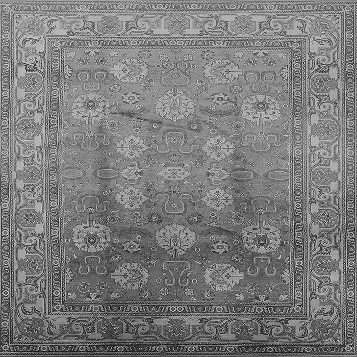 Square Oriental Gray Traditional Rug, urb678gry
