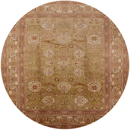 Round Machine Washable Industrial Modern Mahogany Brown Rug, wshurb678
