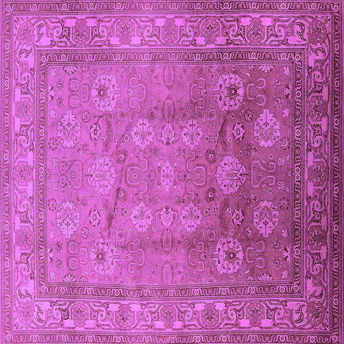 Square Oriental Purple Traditional Rug, urb678pur