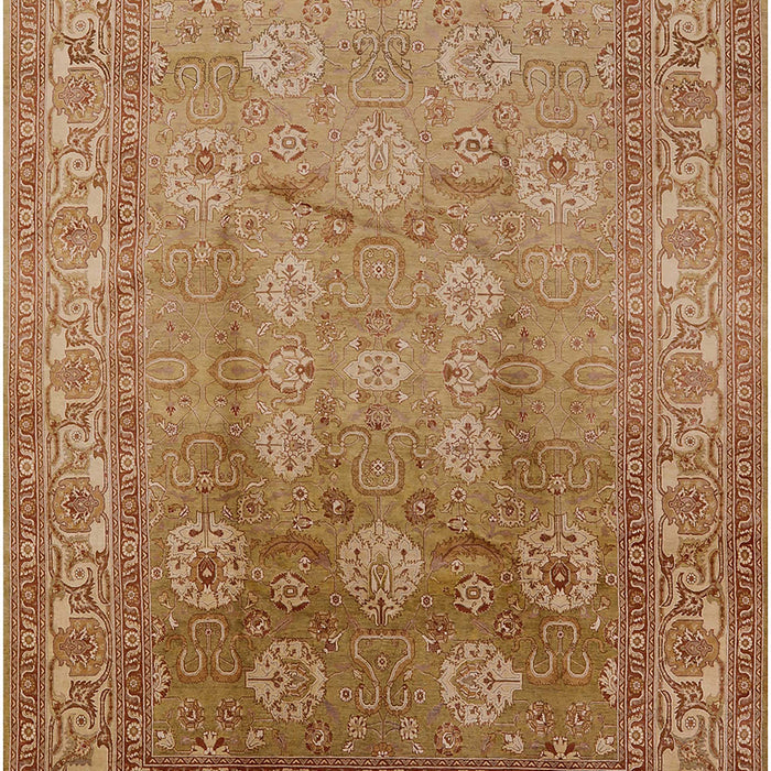 Mid-Century Modern Mahogany Brown Oriental Rug, urb678