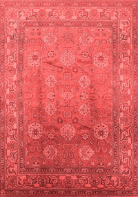 Oriental Red Traditional Rug, urb678red