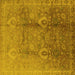 Square Oriental Yellow Traditional Rug, urb679yw