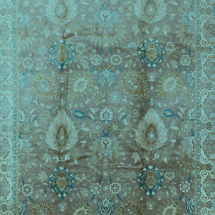 Oriental Light Blue Traditional Rug, urb679lblu