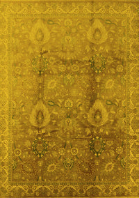 Oriental Yellow Traditional Rug, urb679yw