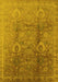 Oriental Yellow Traditional Rug, urb679yw