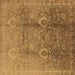 Square Oriental Brown Traditional Rug, urb679brn
