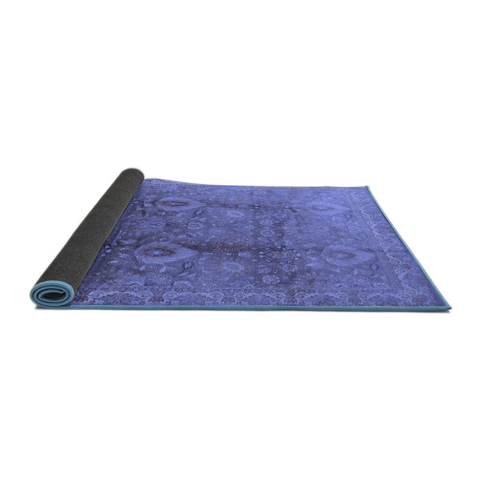 Sideview of Oriental Blue Traditional Rug, urb679blu