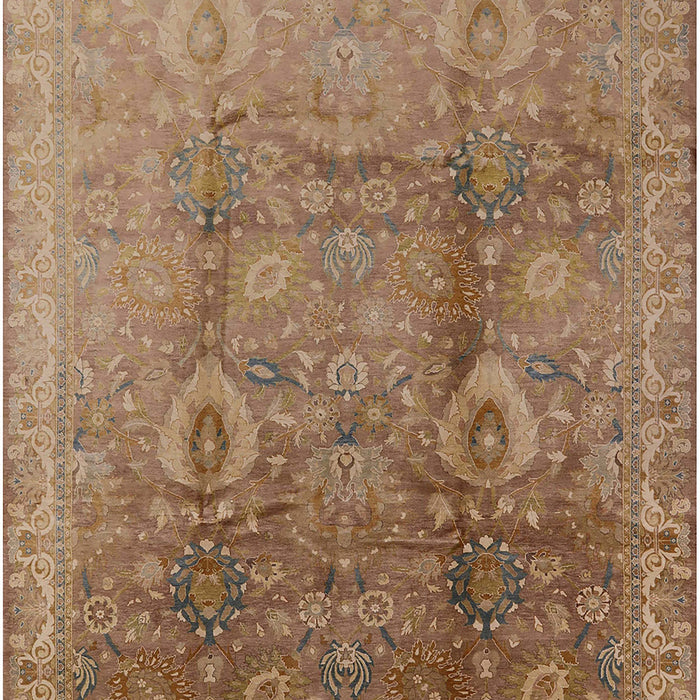 Mid-Century Modern Light Brown Oriental Rug, urb679