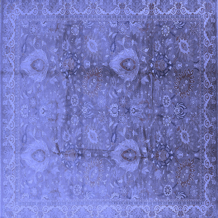 Square Oriental Blue Traditional Rug, urb679blu