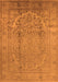 Machine Washable Oriental Orange Traditional Area Rugs, wshurb680org