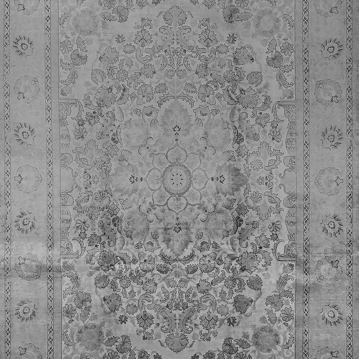 Machine Washable Oriental Gray Traditional Rug, wshurb680gry
