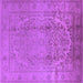 Square Oriental Purple Traditional Rug, urb680pur