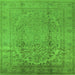 Square Oriental Green Traditional Rug, urb680grn