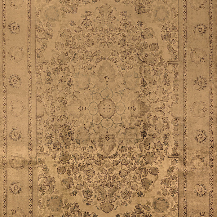 Machine Washable Oriental Brown Traditional Rug, wshurb680brn